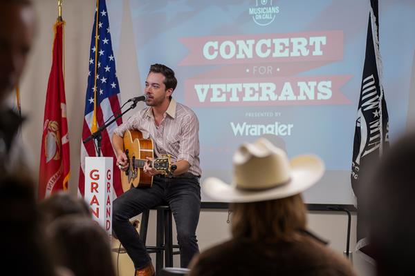 Alex Hall at Musicians On Call's Concert For Veterans Presented by Wrangler