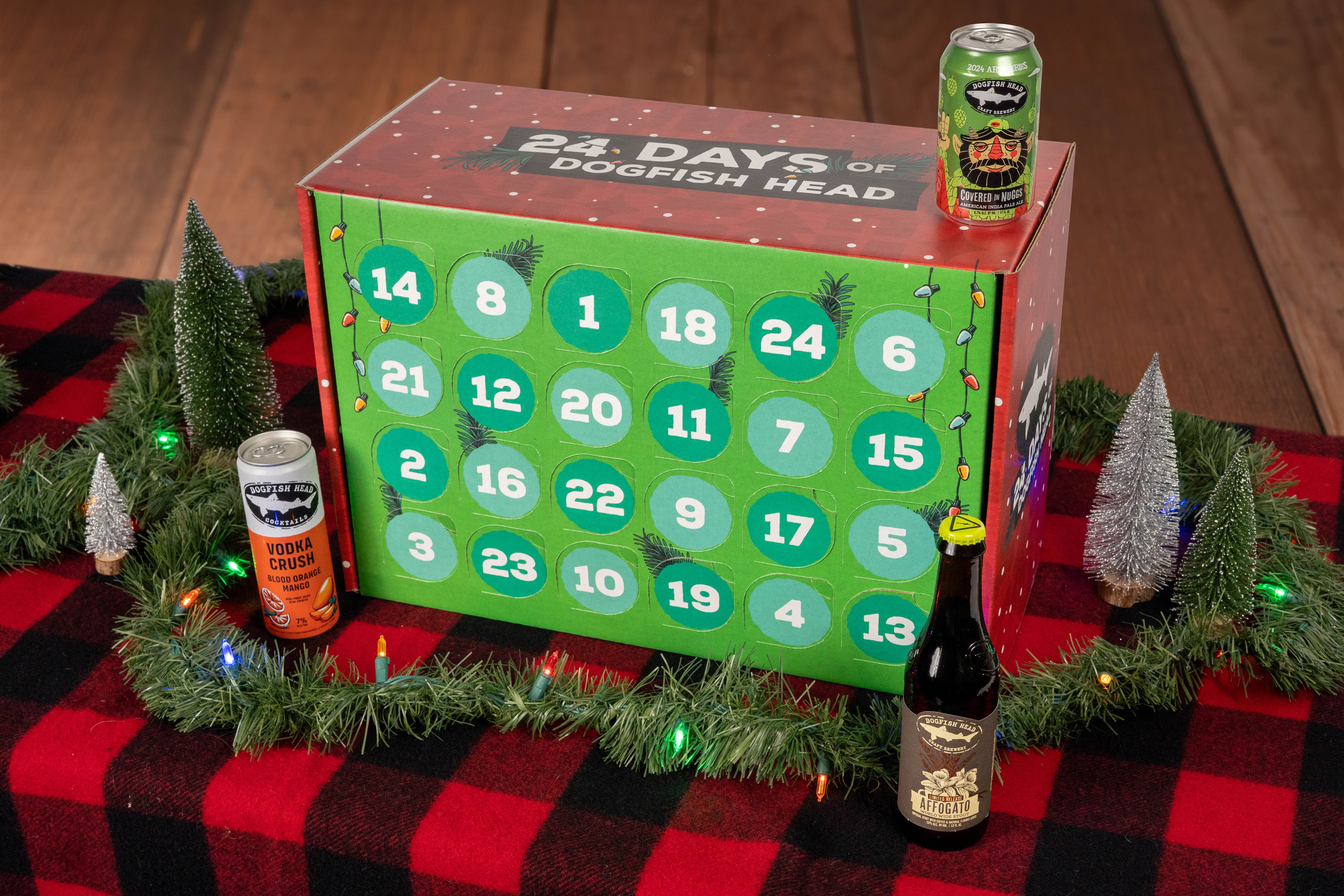 The “24 Days of Dogfish Head” package is complete with all the beverages and merchandise needed to countdown to the holidays in delicious, boozy style. Inside, folks can expect to find 10 Dogfish Head beers, 8 pieces of off-centered merchandise and 6 spirits-based, ready-to-drink canned cocktails. The "24 Days of Dogfish Head" package is available now, while supplies last, at www.GiveThemBeer.com.