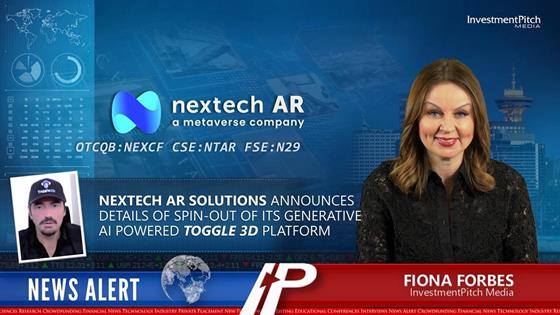 Nextech AR Solutions announces update of Spin-Out of its generative AI powered Toggle3D platform: Nextech AR Solutions announces update of Spin-Out of its generative AI powered Toggle3D platform