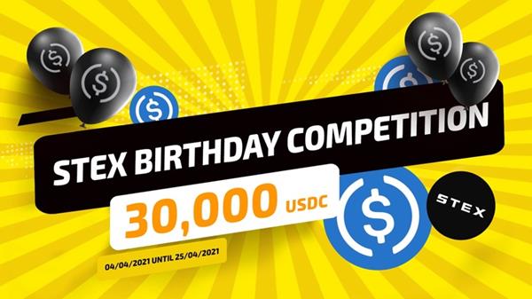 STEX CELEBRATES 4th BIRTHDAY WITH 30 000 USDC TRADING COMPETITION
