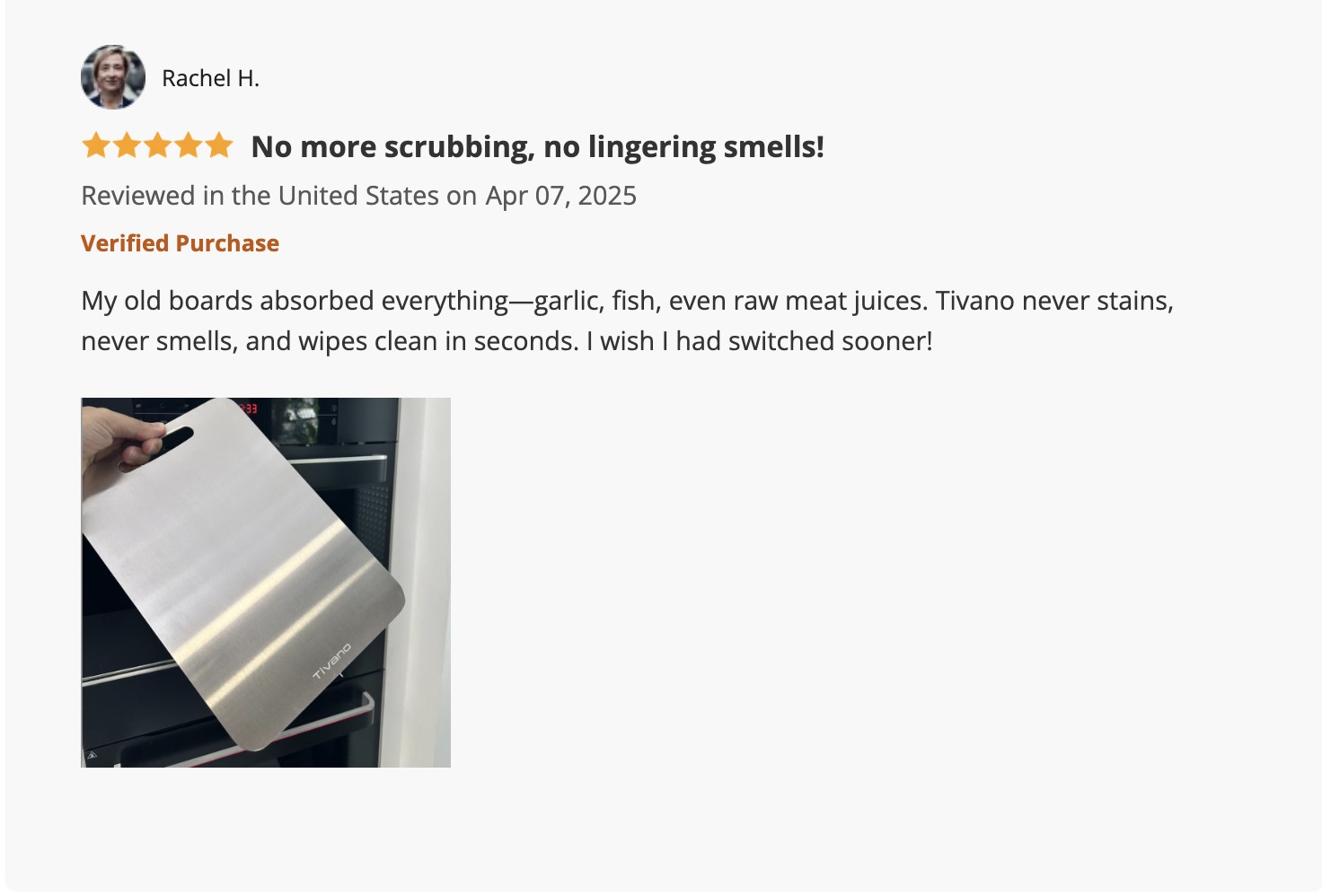 Tivano Cutting Boards Customer Testimonials 2