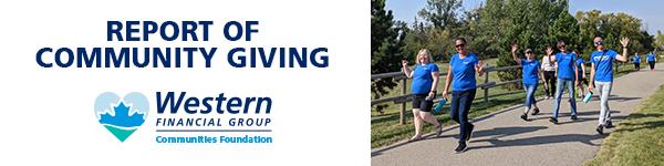 Western Financial Group Communities Foundation Legacy of Giving Back