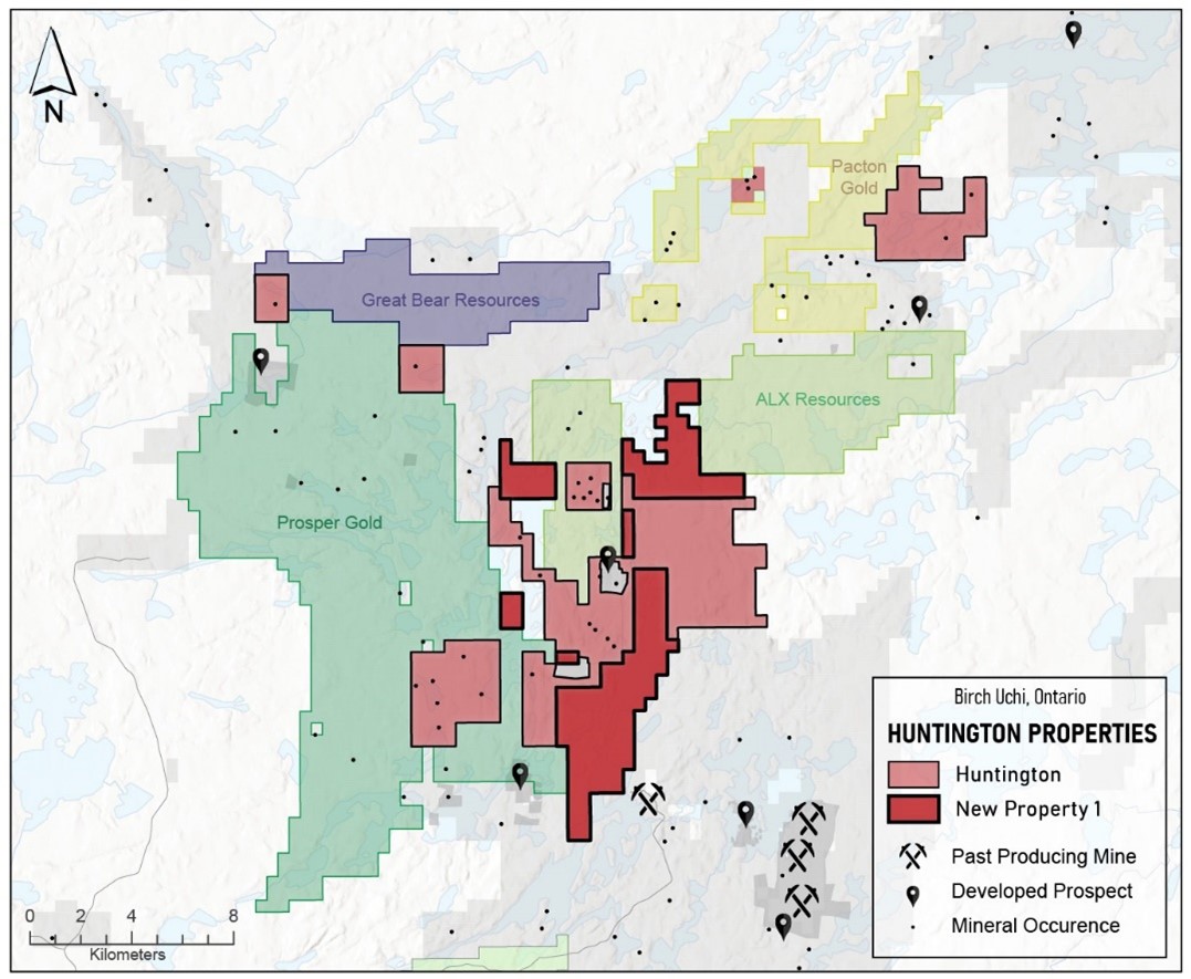 HUNTIGTON EXPLORATION BIRCH-UCHI PROXIMITY MAP