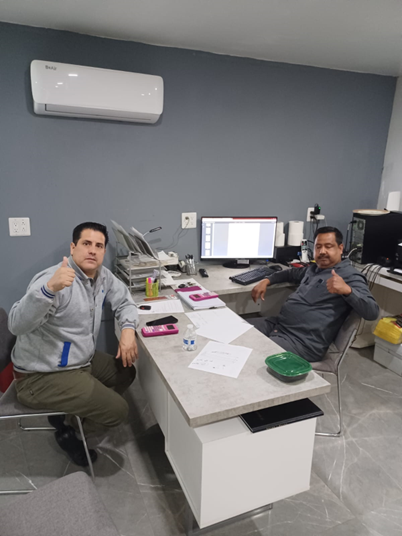 Structural Engineers Oskar Duarte (L) and Ramiro Romero (R)