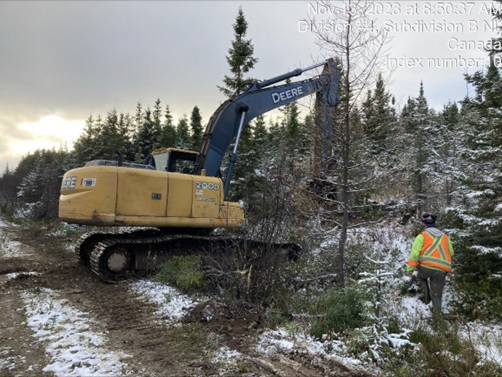 Figure 1: Rig pad being spotted and cleared.