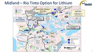Figure 1 Midland-Rio Tinto Option for Lithium