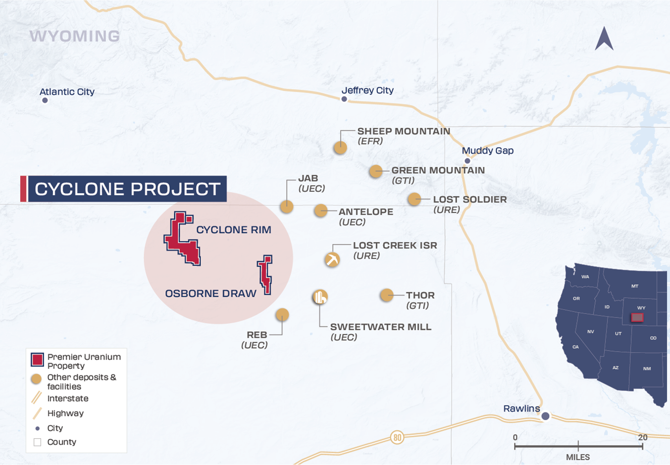 Cyclone ISR Uranium Project Location