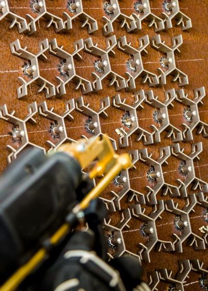Quik-X, an alternative to the traditional “hex mesh,” is a half-hexagon shaped, castable anchor grid, which enables nearly a 50 percent reduction in the number of welds per square foot without sacrificing quality.