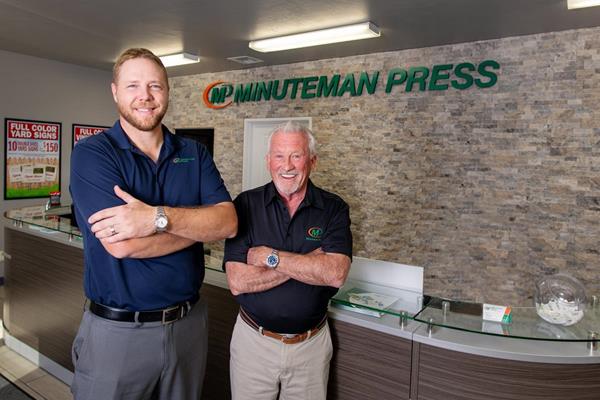 Minuteman Press franchise, Medford, Oregon - Sean Byrne (left) and Dave Greenhalgh (right). https://minutemanpressfranchise.com