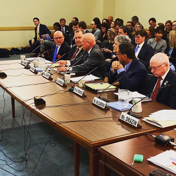 Animal Wellness Action executive director Marty Irby (far left) testifying at a January 2020 Congressional hearing on the Horseracing Integrity and Safety Act. 