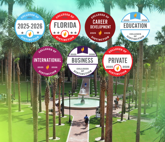 Stetson University has been named a national College of Distinction for the third straight year.