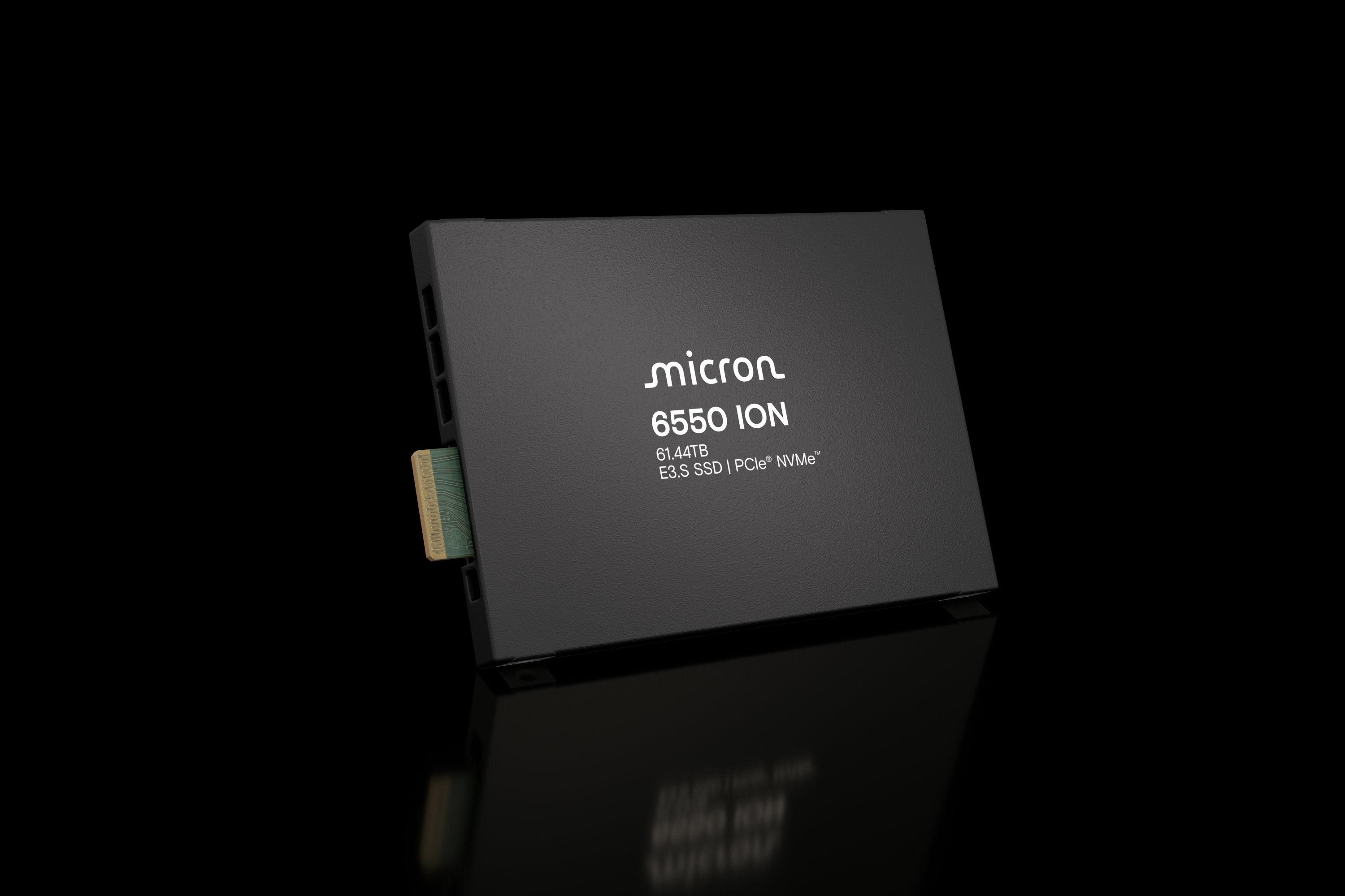 The Micron 6550 ION E3.S SSD is the industry's first E3.S and PCIe Gen5 60TB SSD.