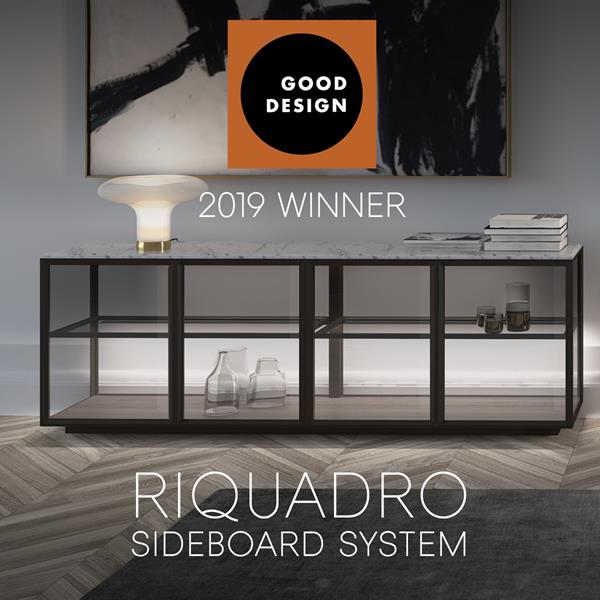 Snaidero USA’s luxury sideboard system designed by renowned Italian design studio, Mario Mazzer Architects - is a winner of the 2019 GOOD DESIGN™. 