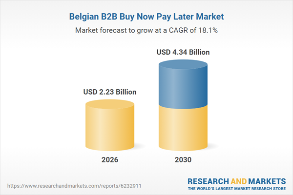 Belgium B2B Buy Now Pay Later Business Report 2026: Payments were Expected to Grow by 28.6% to Reach $1.81 Billion in 2025 - $4.34 Bn Investment Opportunities to 2030