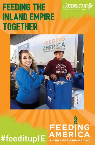 Juice It Up! Joins Feeding America Riverside | San Bernardino in the Fight to End Hunger 