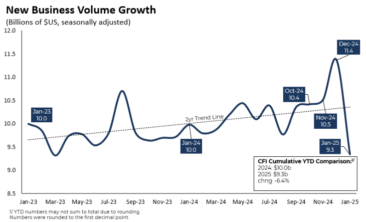 New Business Volume Growth