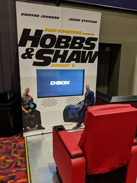 D-BOX kiosk for Hobbs & Shaw