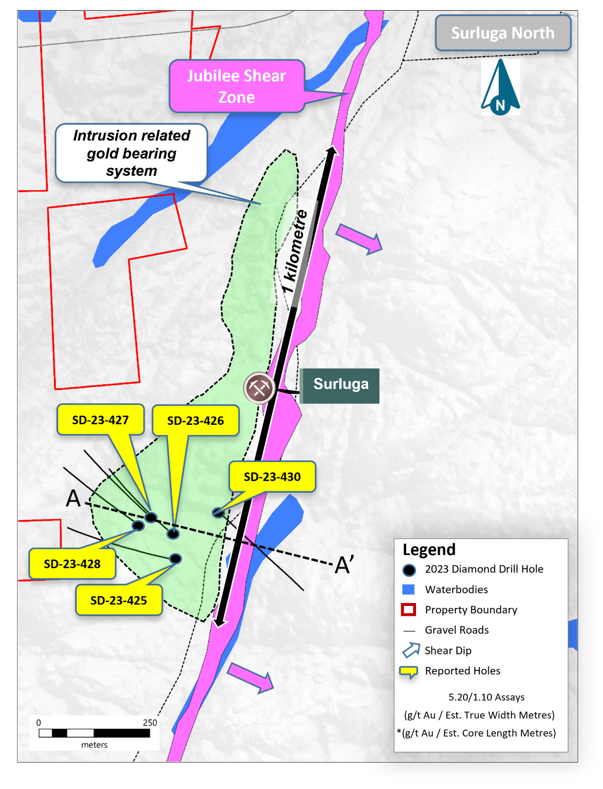 Plan Map of the Drilling Results