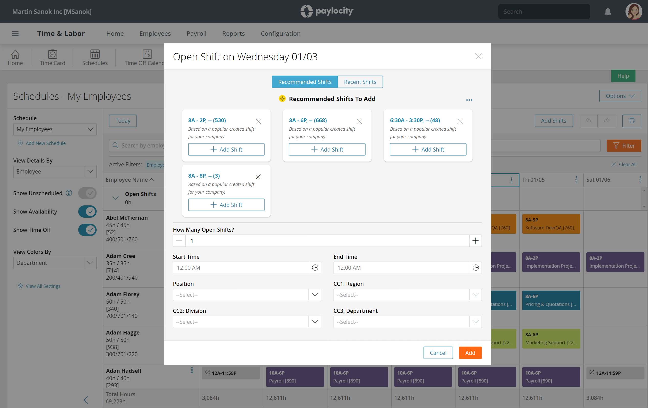 AI-powered shift scheduling