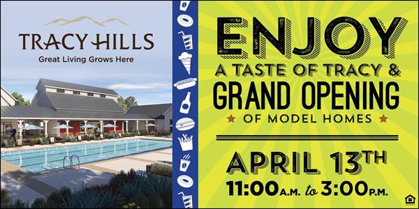 Join the exciting model grand opening celebration this Saturday at Tracy Hills, the Bay Area’s newest master-planned community in the rolling foothills of southwest Tracy from 11 a.m. to 3 p.m. 