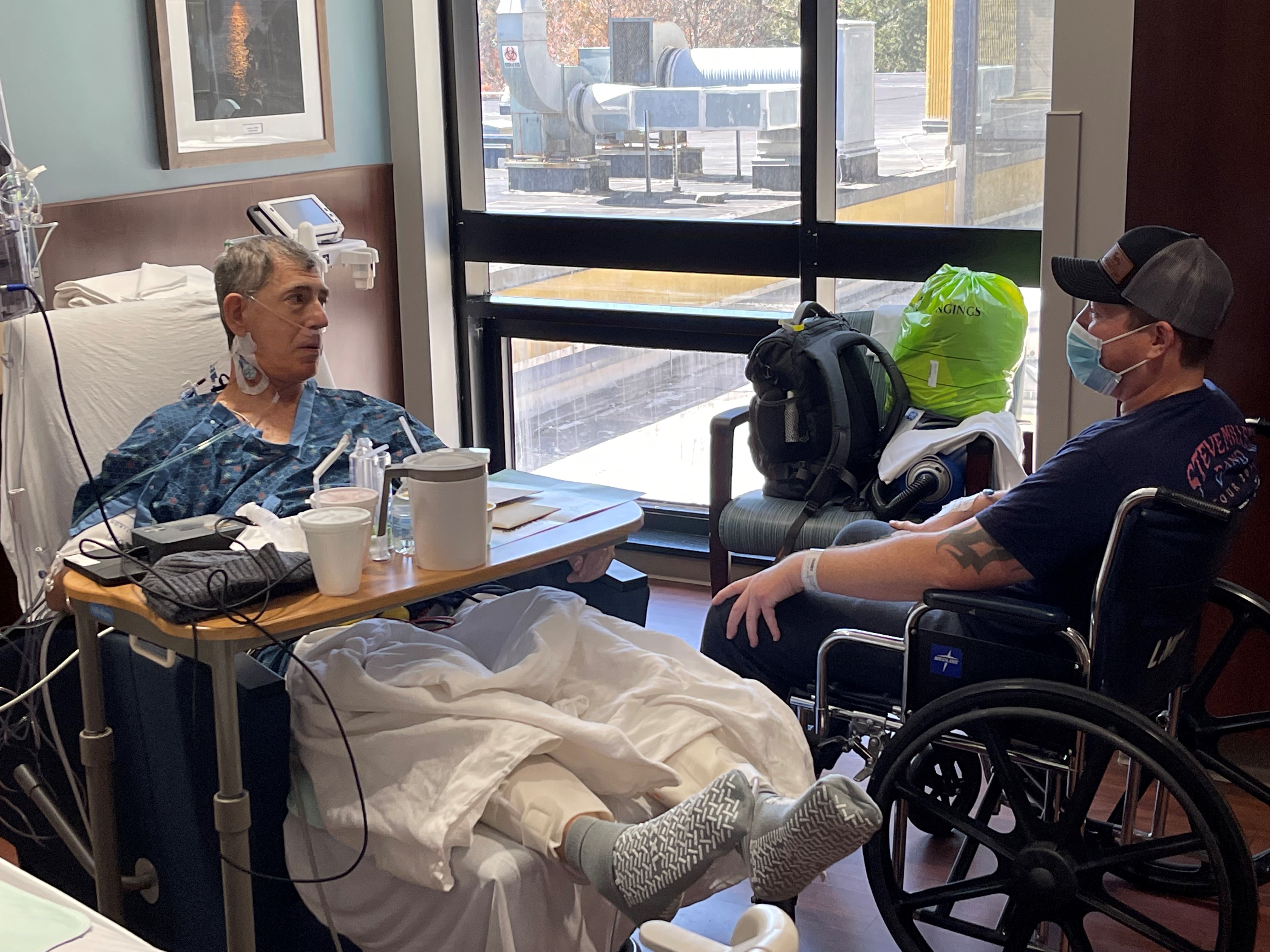 They met for the first time hours after surgery a few months again and will see each other again at a special ceremony being held on April 22 at HCA Florida Largo Hospital as donor police officer and SWAT medic Guy Kitchens (right) drives across the state to share an update on what it means to give the Gift of Life.