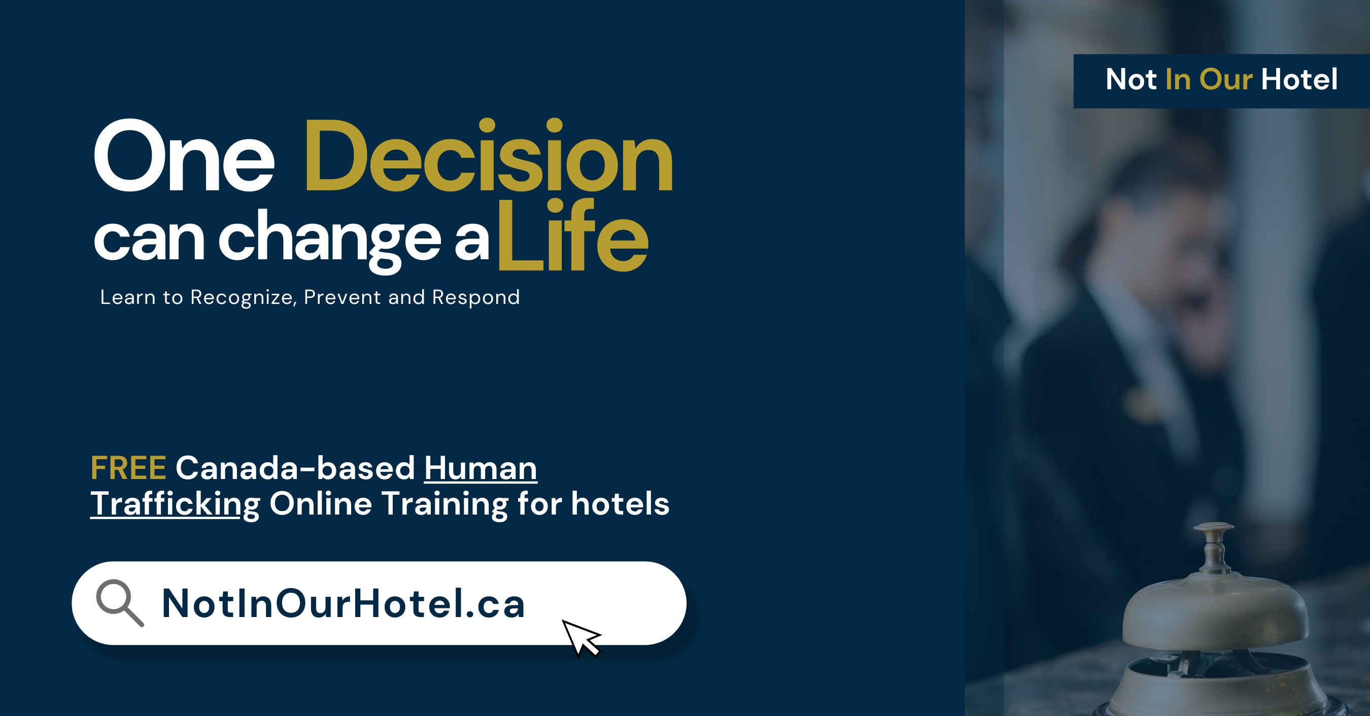 Not In Our Hotel Human Trafficking Prevention Training Graphic