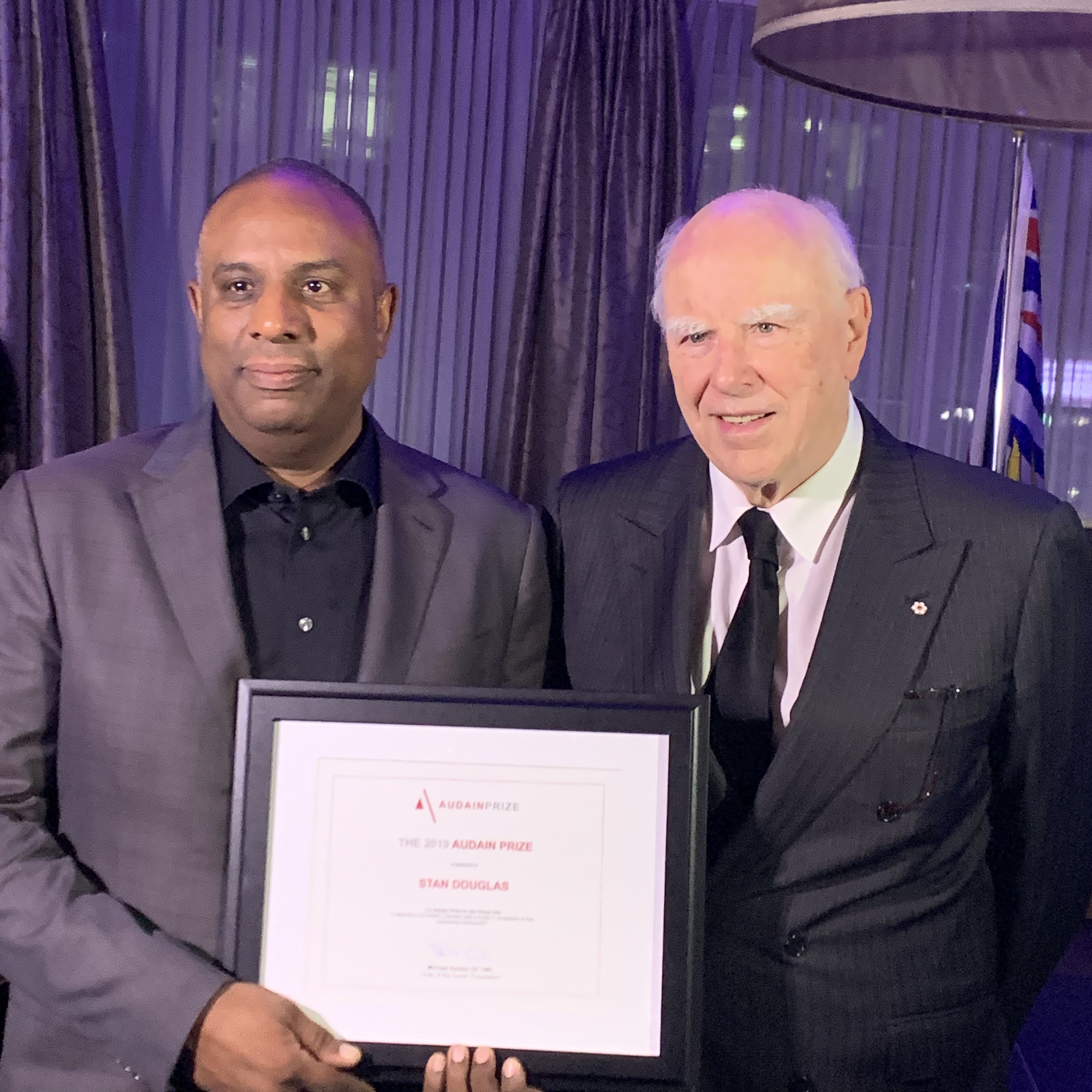 Audain Prize 2019 - Stan Douglas and Michael Audain