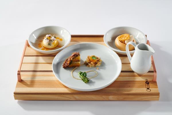 Alex McIntosh’s entry in the three-course ‘Feed the Kids’ challenge in the Bocuse d’Or 2023 culinary contest.