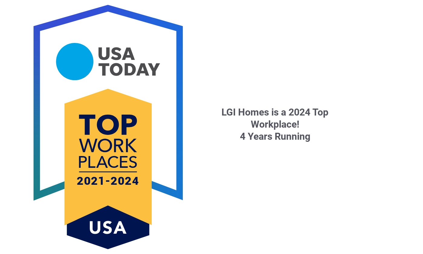 LGI Homes Named a Top Workplace for the Fourth Consecutive Year