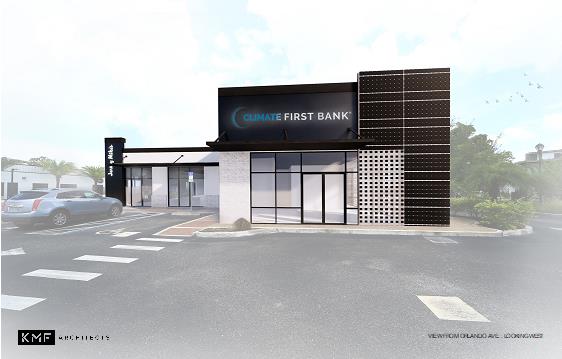 Rendering of Climate First Bank's Orlando Office