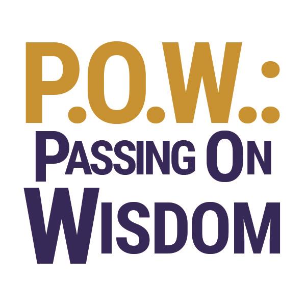 Title graphic for the new documentary, P.O.W.: Passing on Wisdom