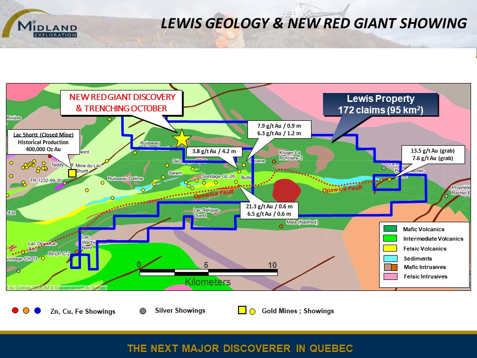 Figure 3 Lewis geology and Red Giant showing