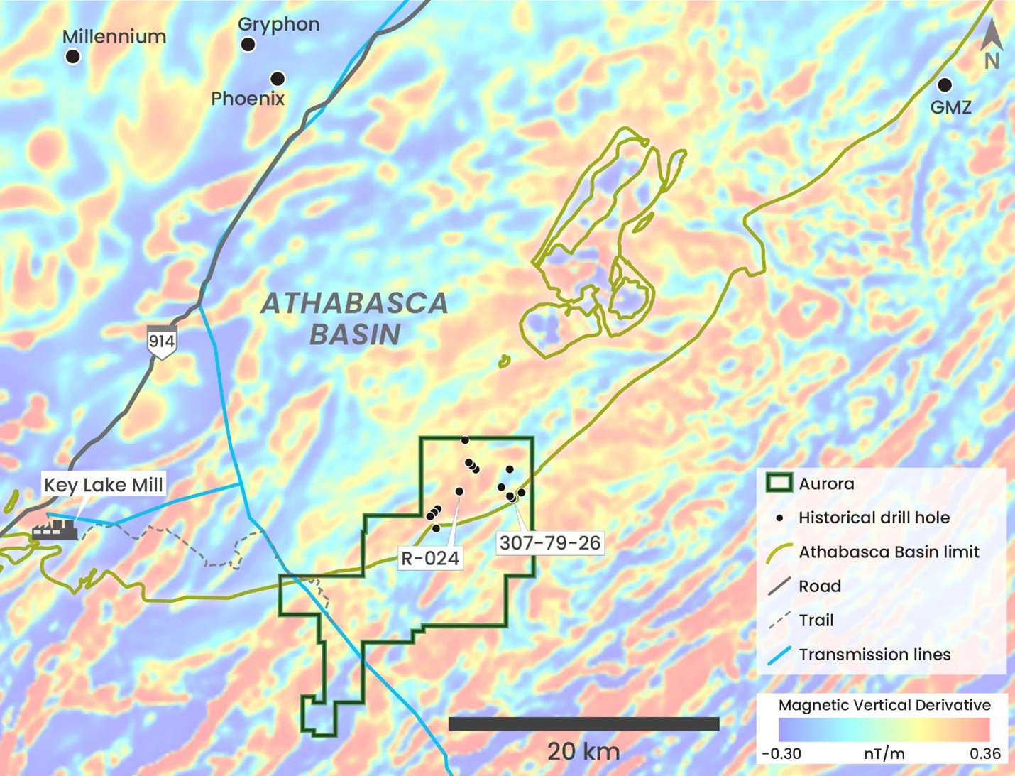Location of the Aurora project.