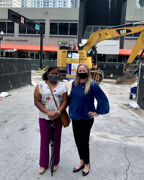 Gordian was well represented at the Downtown Flagler Street Beautification Project official groundbreaking ceremony by Account Managers Wendy Jaramillo and Alana Garcia.