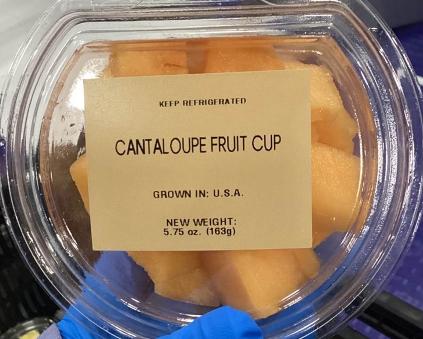 Packaging Label of Recalled Items