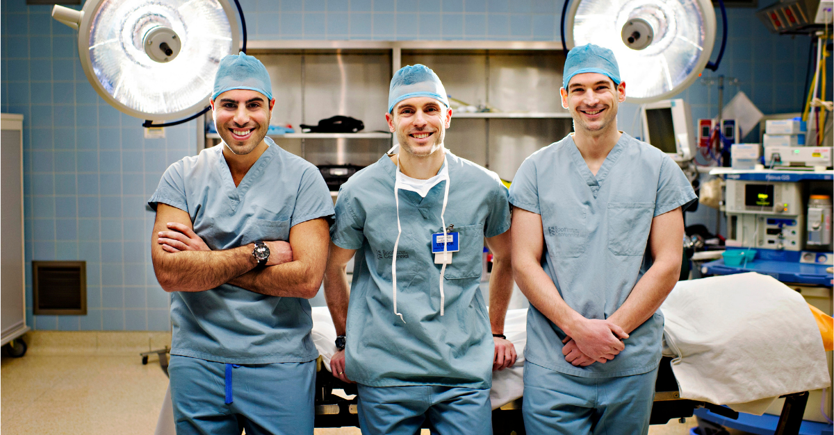 The co-founders of Intellijoint Surgical.  From left to right: Armen Bakirtzian, Co-founder & CEO, Andre Hladio, Co-founder & CTO, and Richard Fanson, Co-founder and CSO.