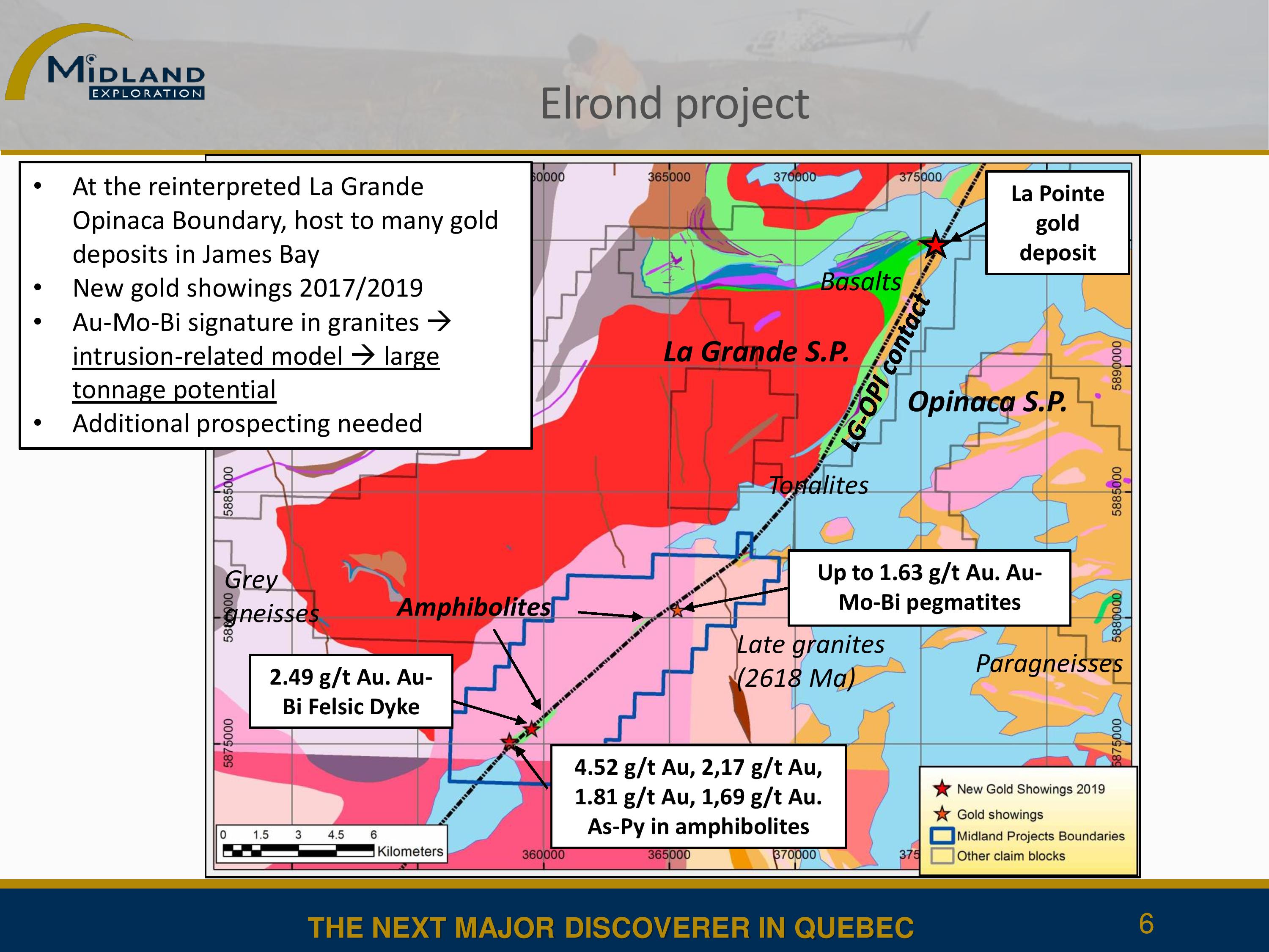 Projet Elrond - Géologie et indices d'or