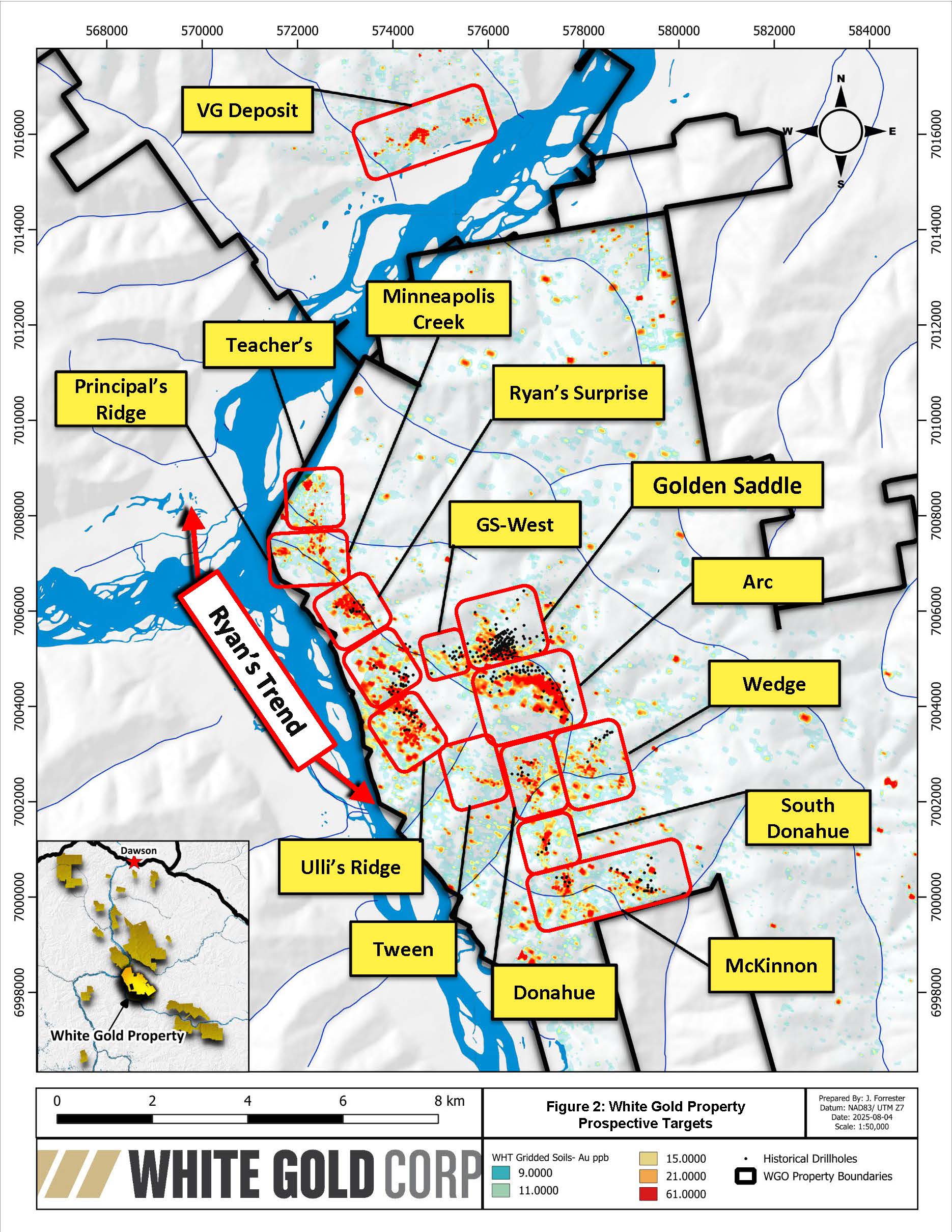 Figure 2: White Gold Property Prospective Targets