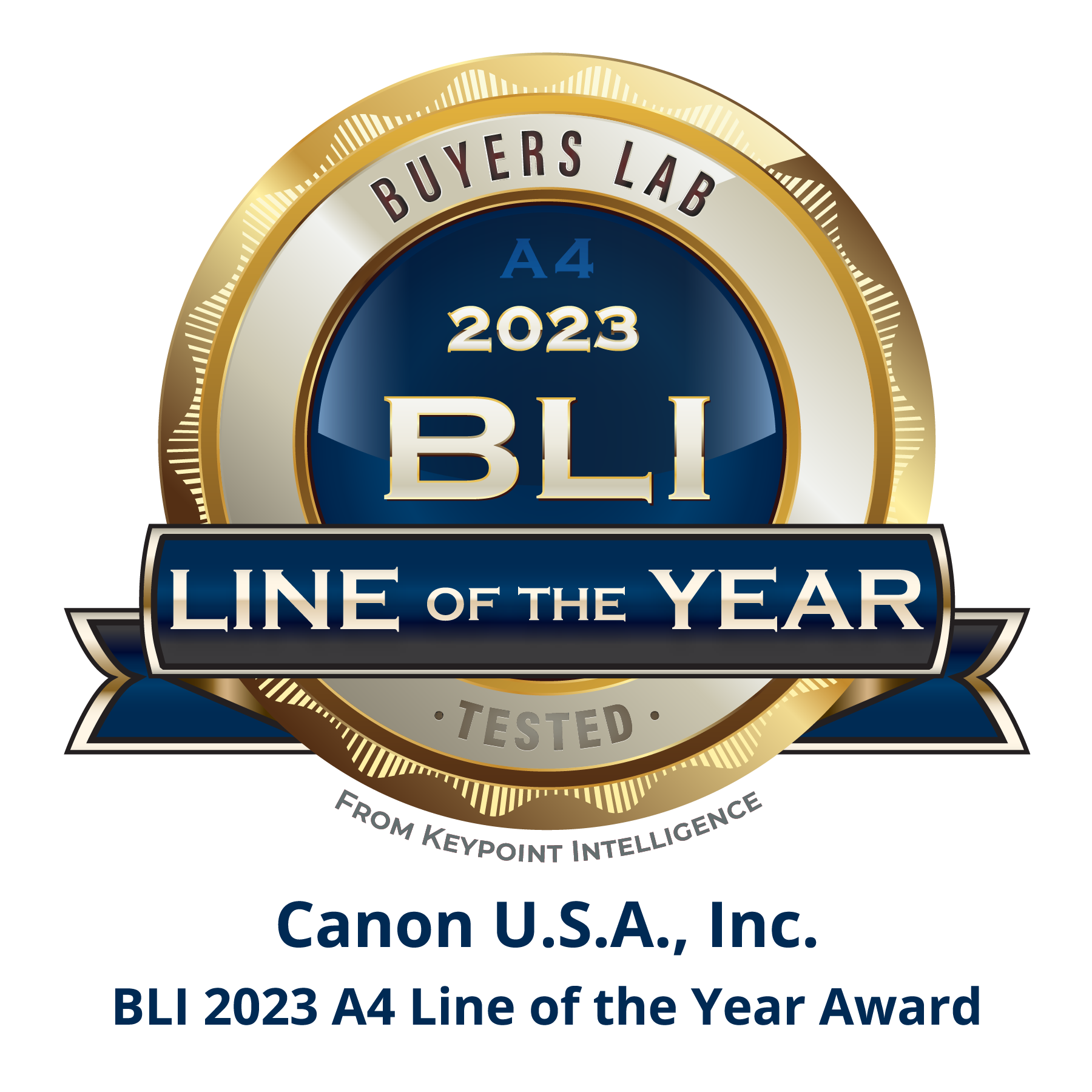 Canon U.S.A., Inc. BLI 2023 A4 Line of the Year Award 
