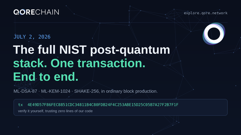 Quantum Security You Can Verify, Not Believe: After 74 Days of Post-Quantum Blocks in Production, QoreChain’s QOR Begins Trading on MEXC August 20