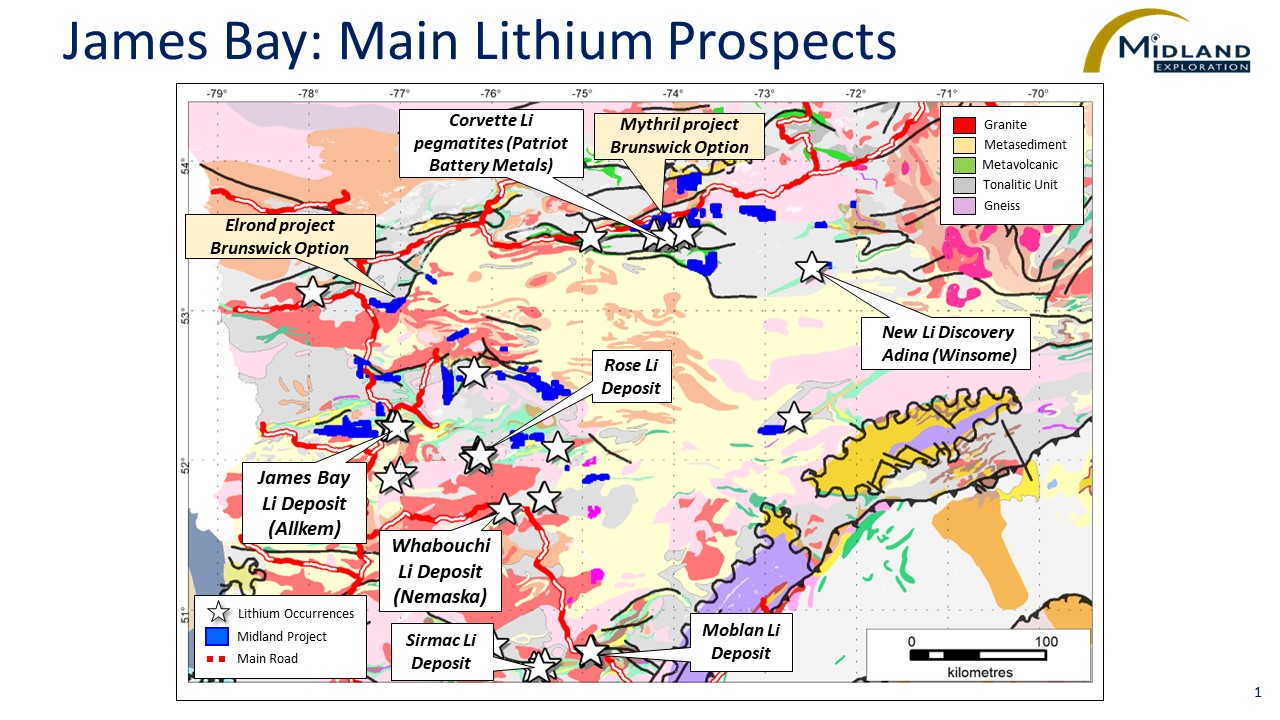 James Bay Main Lithium Project