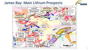 Figure 1 James Bay Main Lithium Project