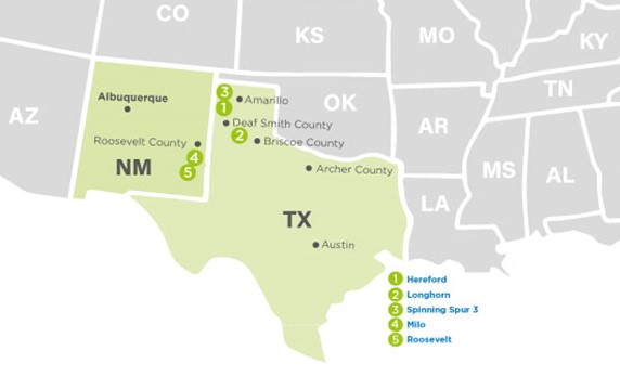 The assets are located in Texas and New-Mexico