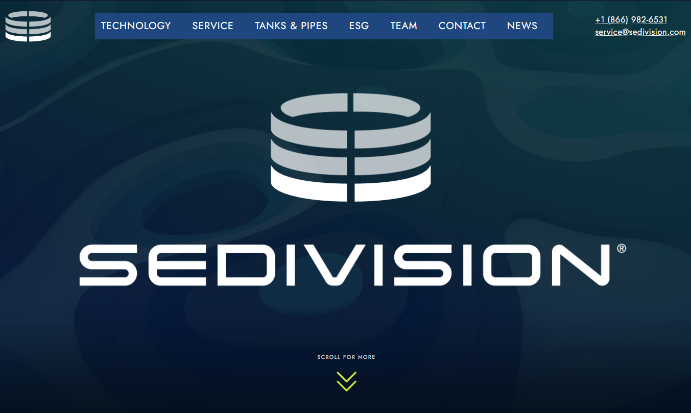 SediVision website is strategically designed to serve wastewater operators, managers, and engineers.