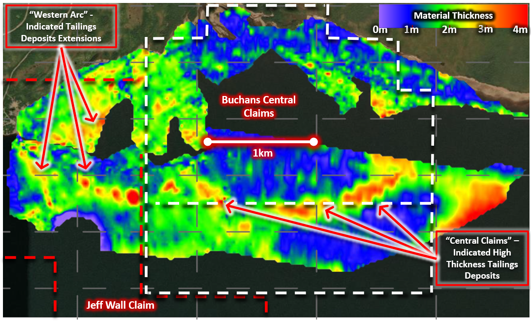 EnviroGold Global Limited: Image one: GPR Survey results from Buchans Project.