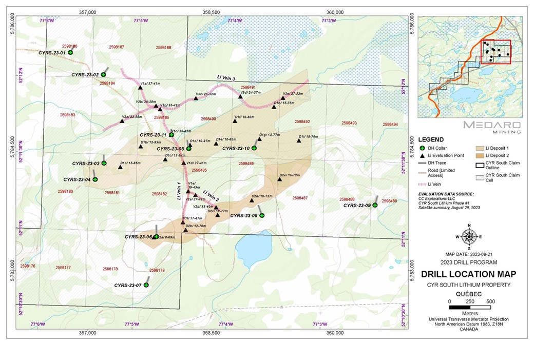 Drill Hole Location Map