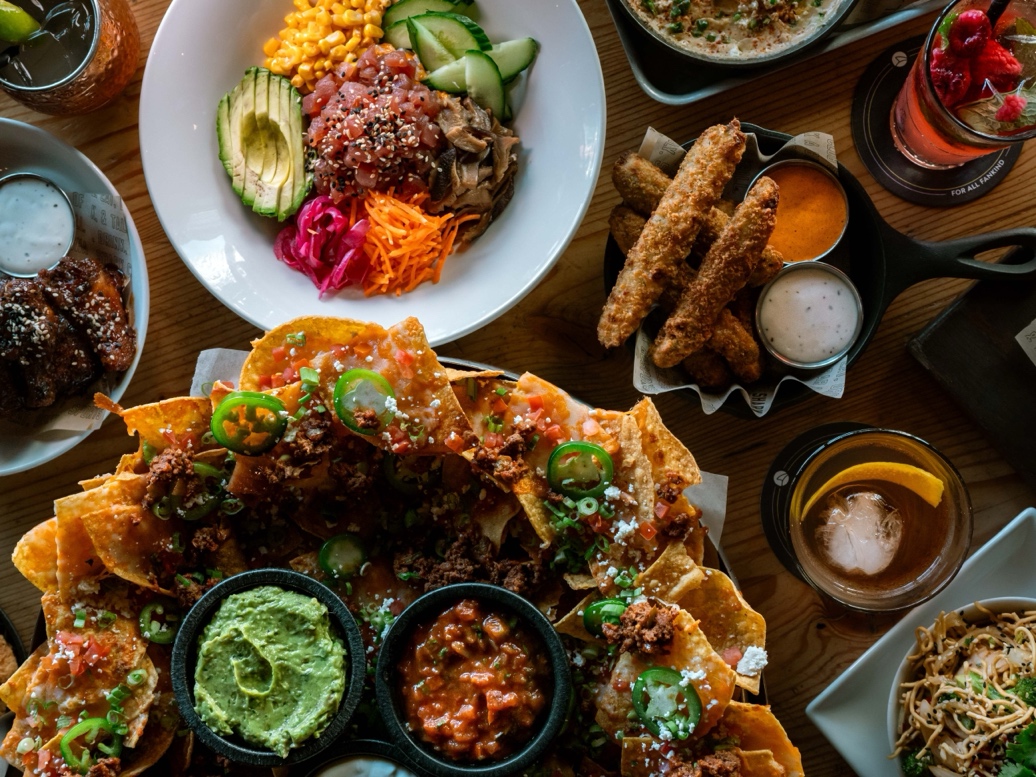 Image of some of Shark Club Vancouver’s menu items