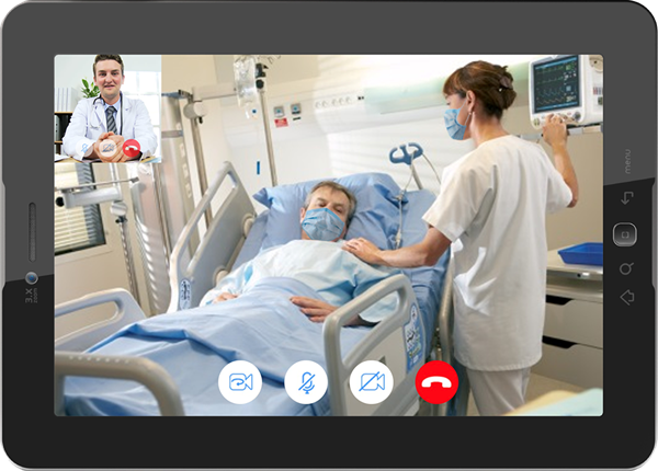 More than simply a video chat solution for virtual physician visits, Zyter Virtual Rounding can be integrated with the hospital’s electronic health record (EHR) system to enable context-aware video chat. During a virtual visit to the patient’s room, physicians and all members of
the care team can instantly access the patient’s health history, recent diagnosis, test results, medication list, vital sign data, physician’s notes, and more during a Zyter secure video chat. 

Learn more at: www.Zyter.com/VirtualRounding