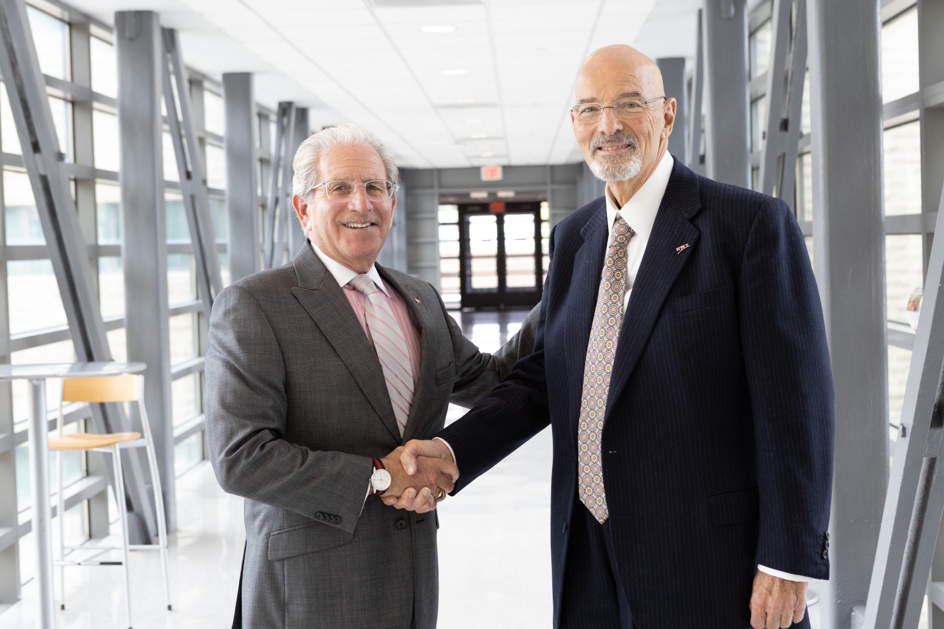 New Jersey Institute of Technology President Joel S. Bloom and Paul V. Profeta, president of The Paul V. Profeta Foundation, Inc.