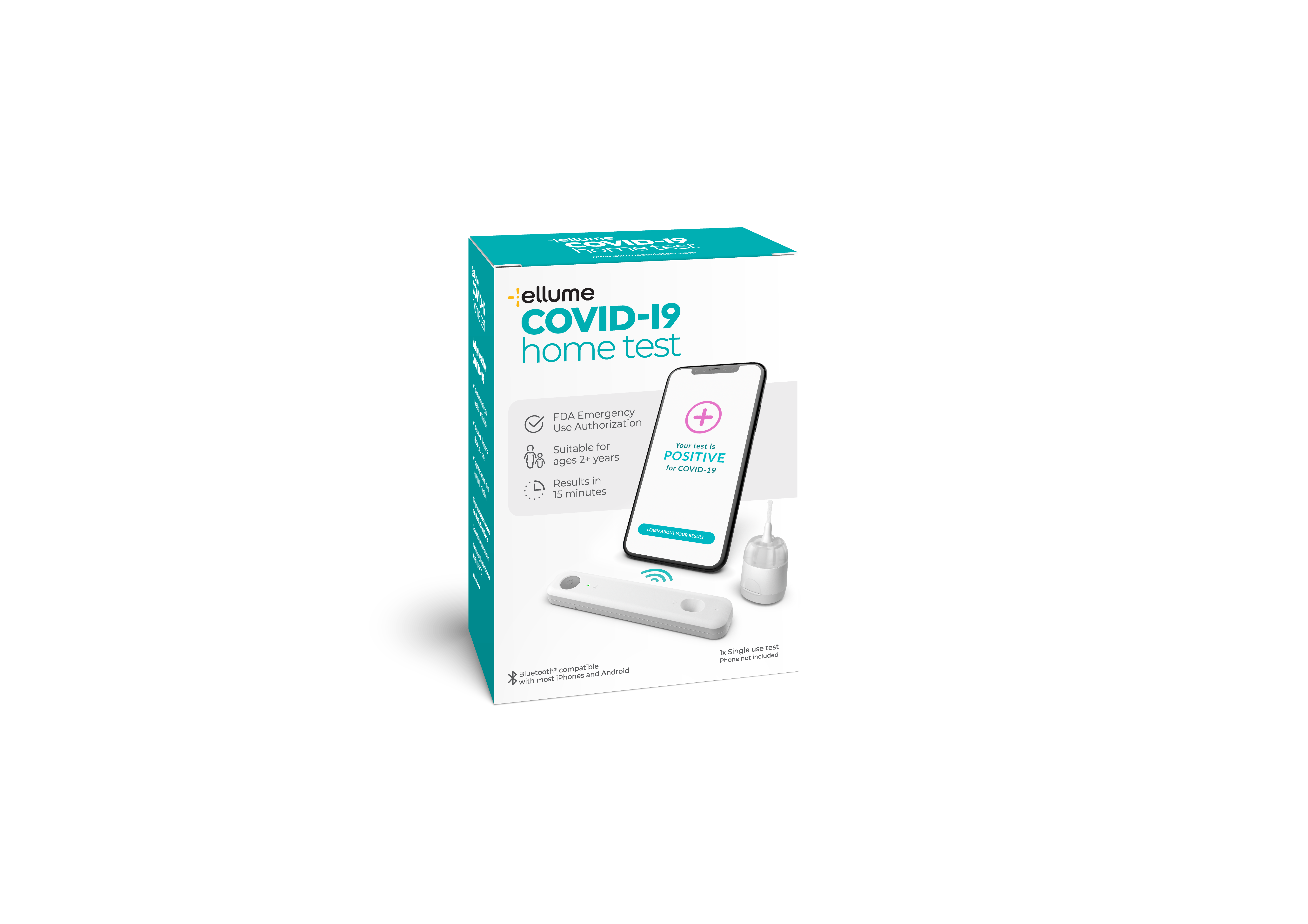 The Ellume COVID-19 Home Test carton